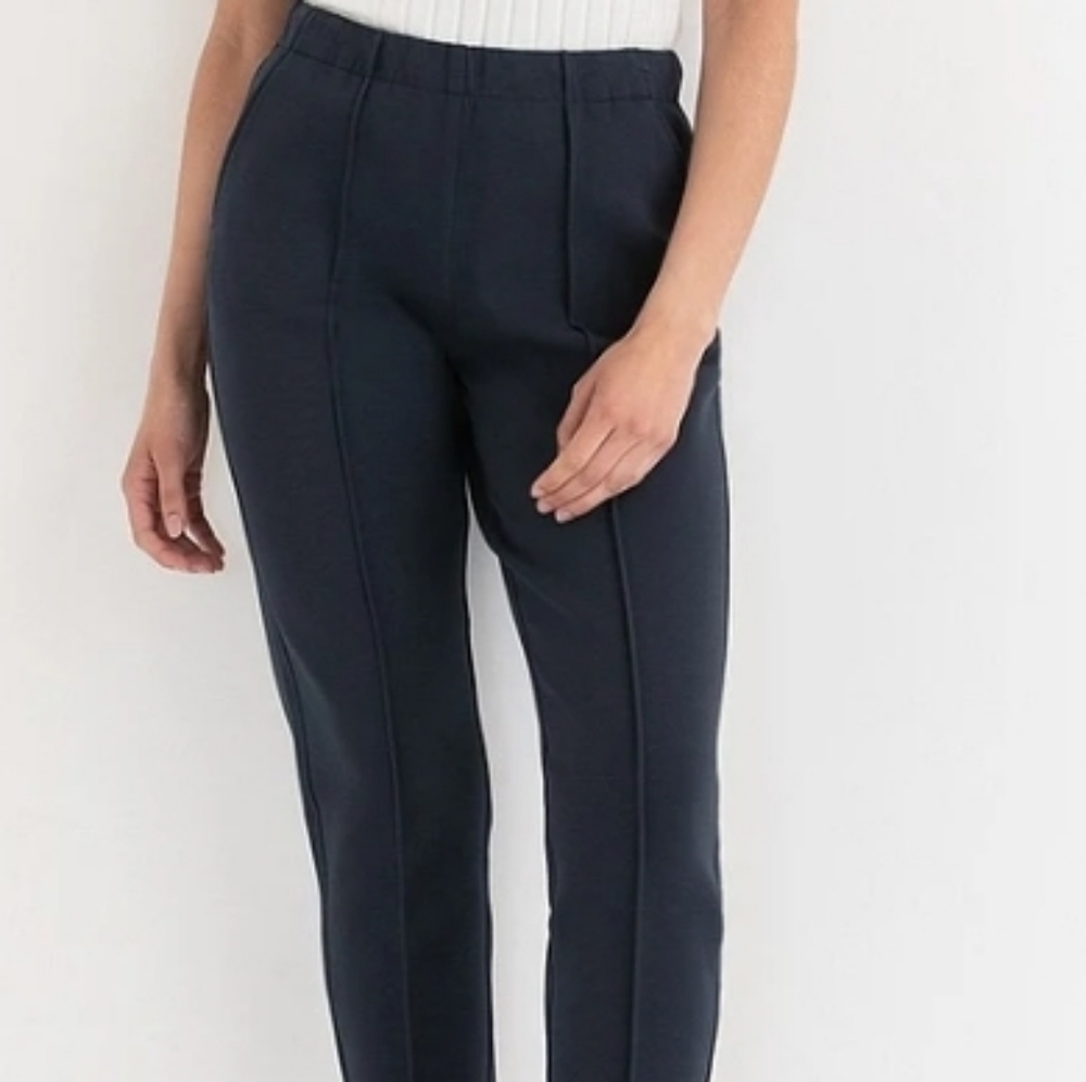 Double Knit Tapered Leg Ankle Pant